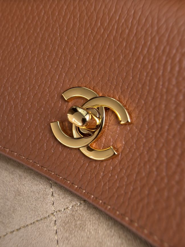 Chanel Shopping Bag AS6428 Dark Beige & camel