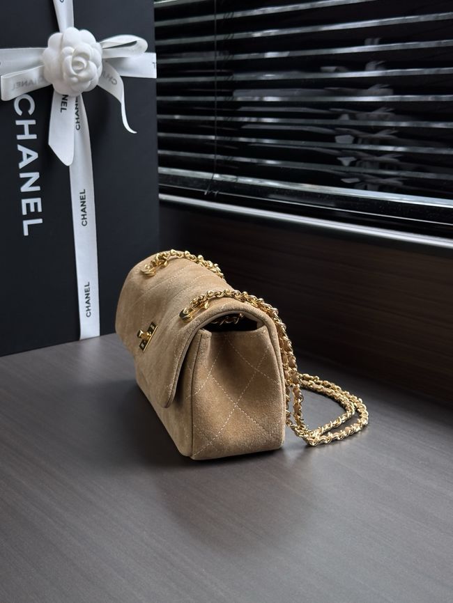 Chanel small Flap Bag AS6449 dark Beige Chanel small Flap Bag AS6449 dark Beige