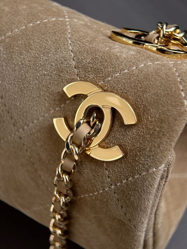 Chanel small Flap Bag AS6449 dark Beige Chanel small Flap Bag AS6449 dark Beige
