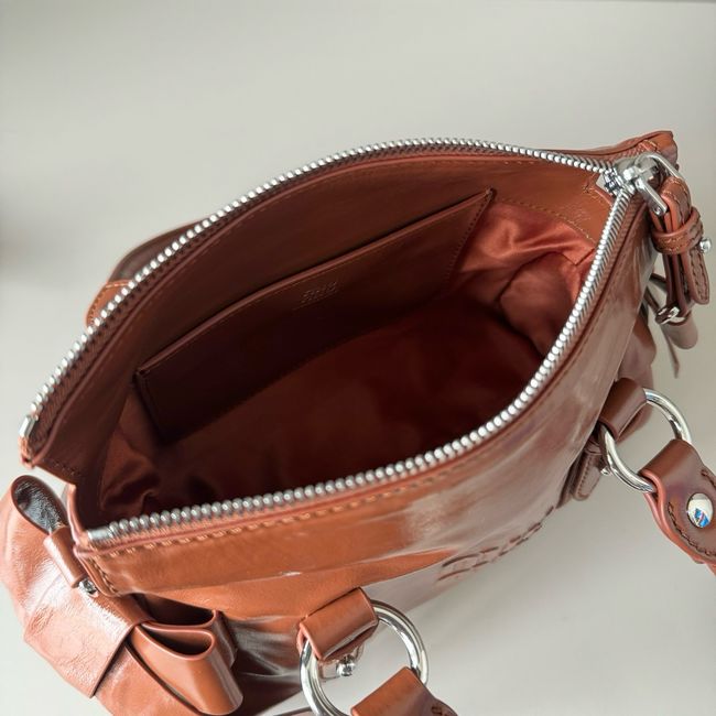 MIUMIU Patent leather bag 5BA336 rosewood color