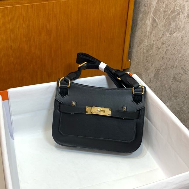 Hermes Jypsiere mini shoulder bag H088004 black&gold buckle