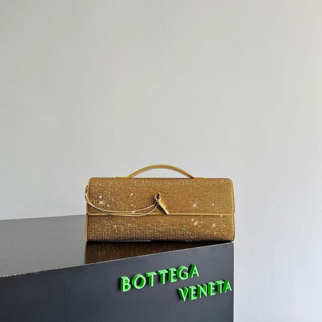 Bottega Veneta Andiamo Clutch Crystal 32190 gold