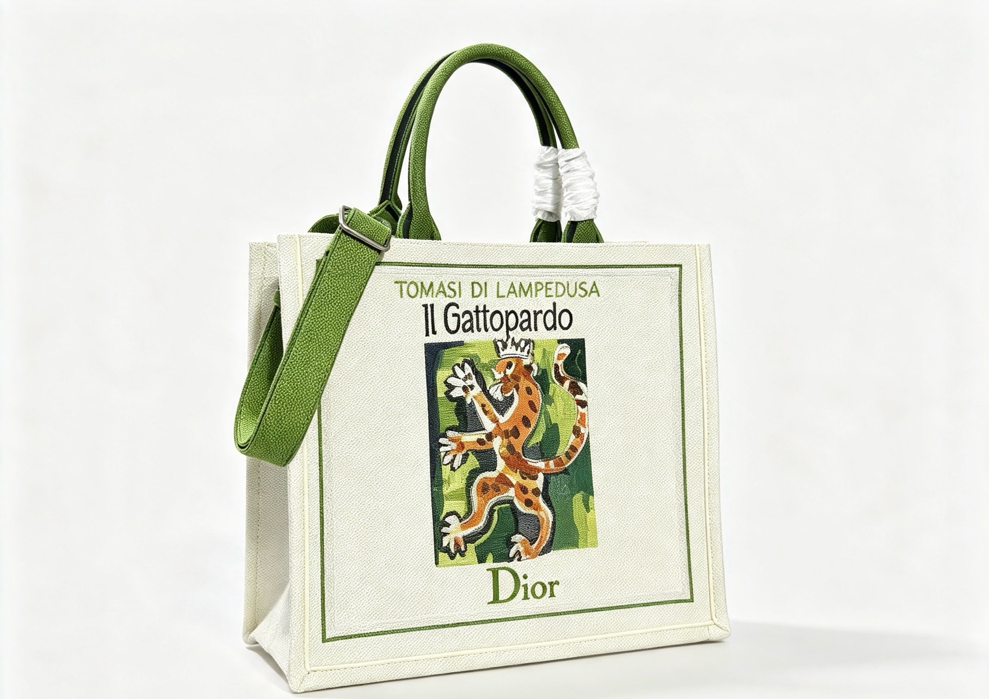 Large Dior Book Tote Embroidery M1349OE green Large Dior Book Tote Embroidery M1349OE green