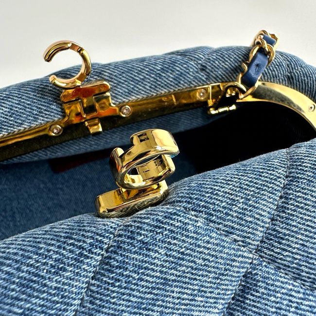 Chanel Clutch with chain AP5252 denim blue