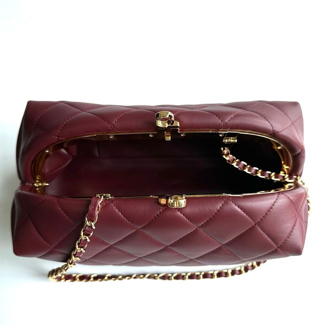 Chanel Clutch with chain Lambskin AP5252 burgundy