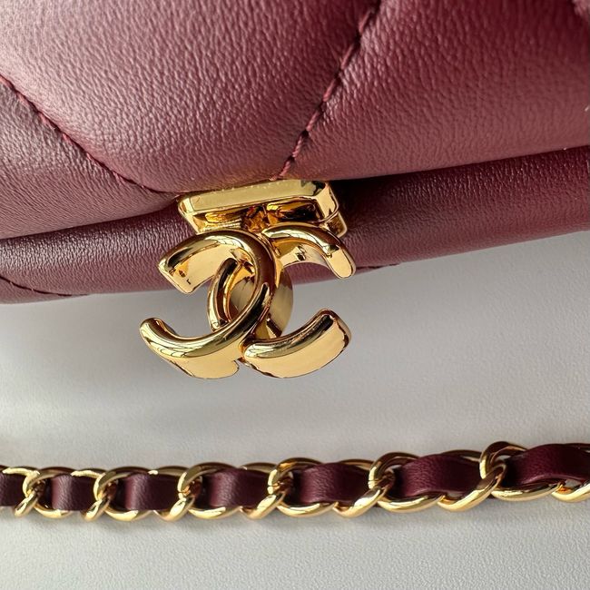 Chanel Clutch with chain Lambskin AP5252 burgundy