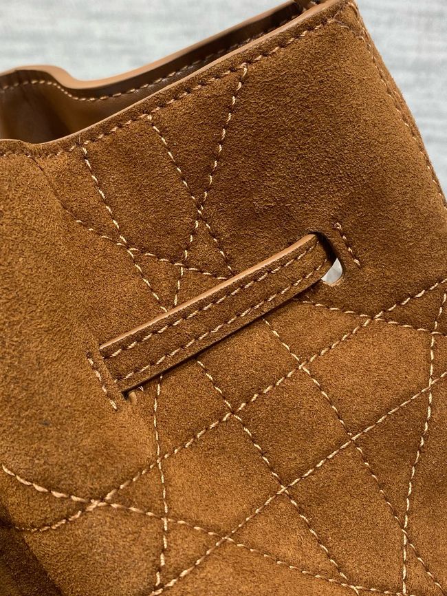 Dior Suede Calfskin Medium Tote Bag 67534 brown