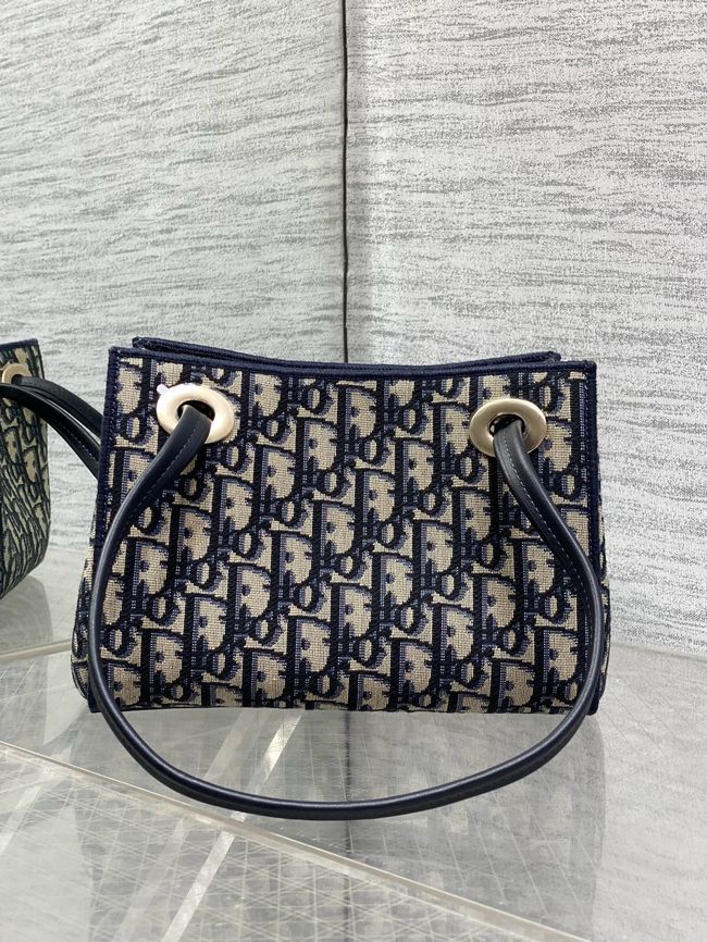 Small Dior Promenade Shopping Bag Blue Dior Oblique Jacquard M1410OT Small Dior Promenade Shopping Bag Blue Dior Oblique Jacquard M1410OT