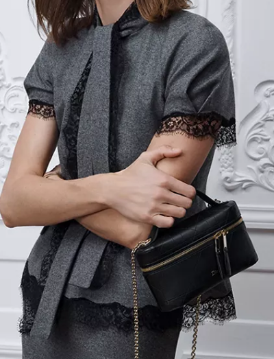 Dior Trianon Soft Vanity Mini Bag Flat Macrocannage Lambskin S4613OS black Dior Trianon Soft Vanity Mini Bag Flat Macrocannage Lambskin S4613OS black