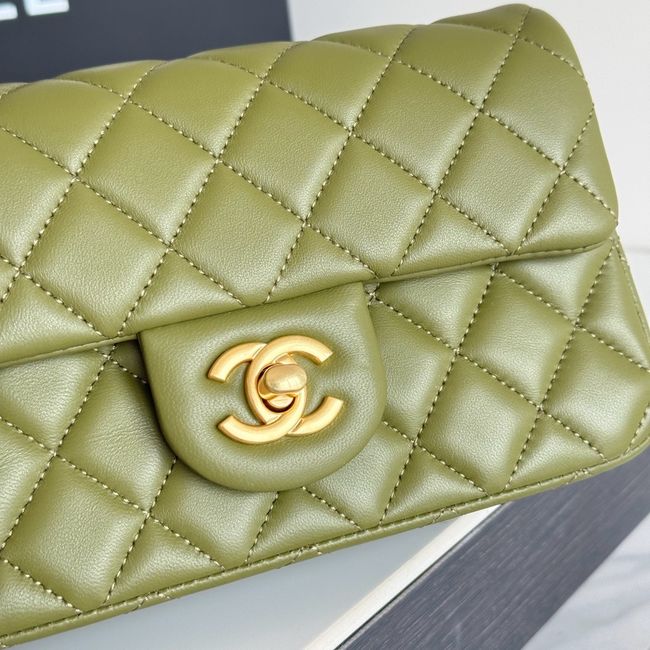 Chanel SMALL FLAP BAG sheepskin AS1787 Khaki Chanel SMALL FLAP BAG sheepskin AS1787 Khaki