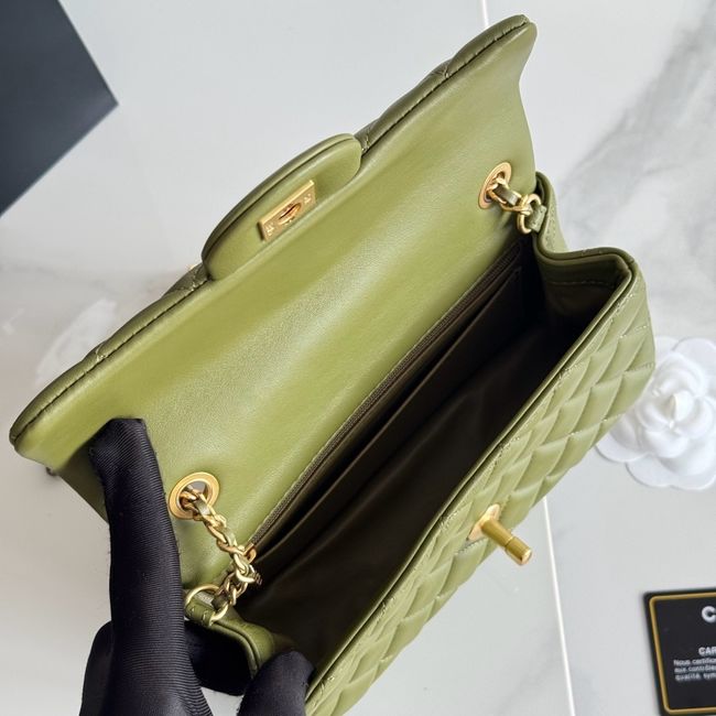 Chanel SMALL FLAP BAG sheepskin AS1787 Khaki Chanel SMALL FLAP BAG sheepskin AS1787 Khaki