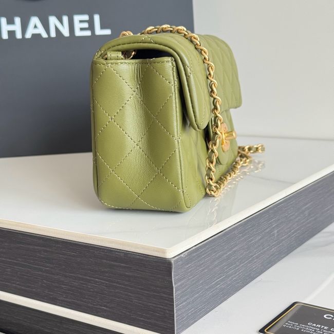 Chanel SMALL FLAP BAG sheepskin AS1787 Khaki Chanel SMALL FLAP BAG sheepskin AS1787 Khaki