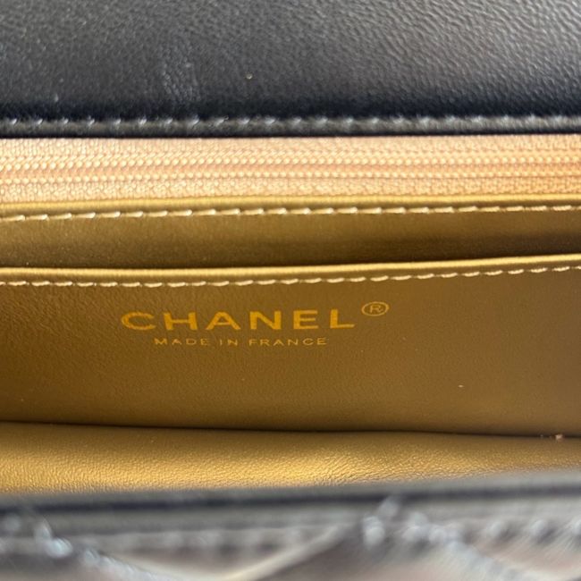 Chanel SMALL FLAP BAG sheepskin AS1787 black
