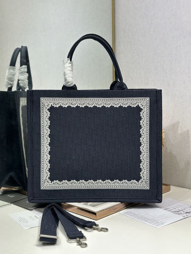 Large Dior Book Tote Cannage Embroidery M1349OEQ-10