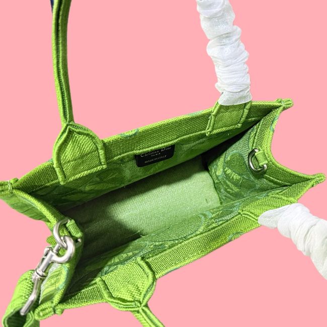 Small Dior Book Tote with Strap Embroidered M1404OE-13