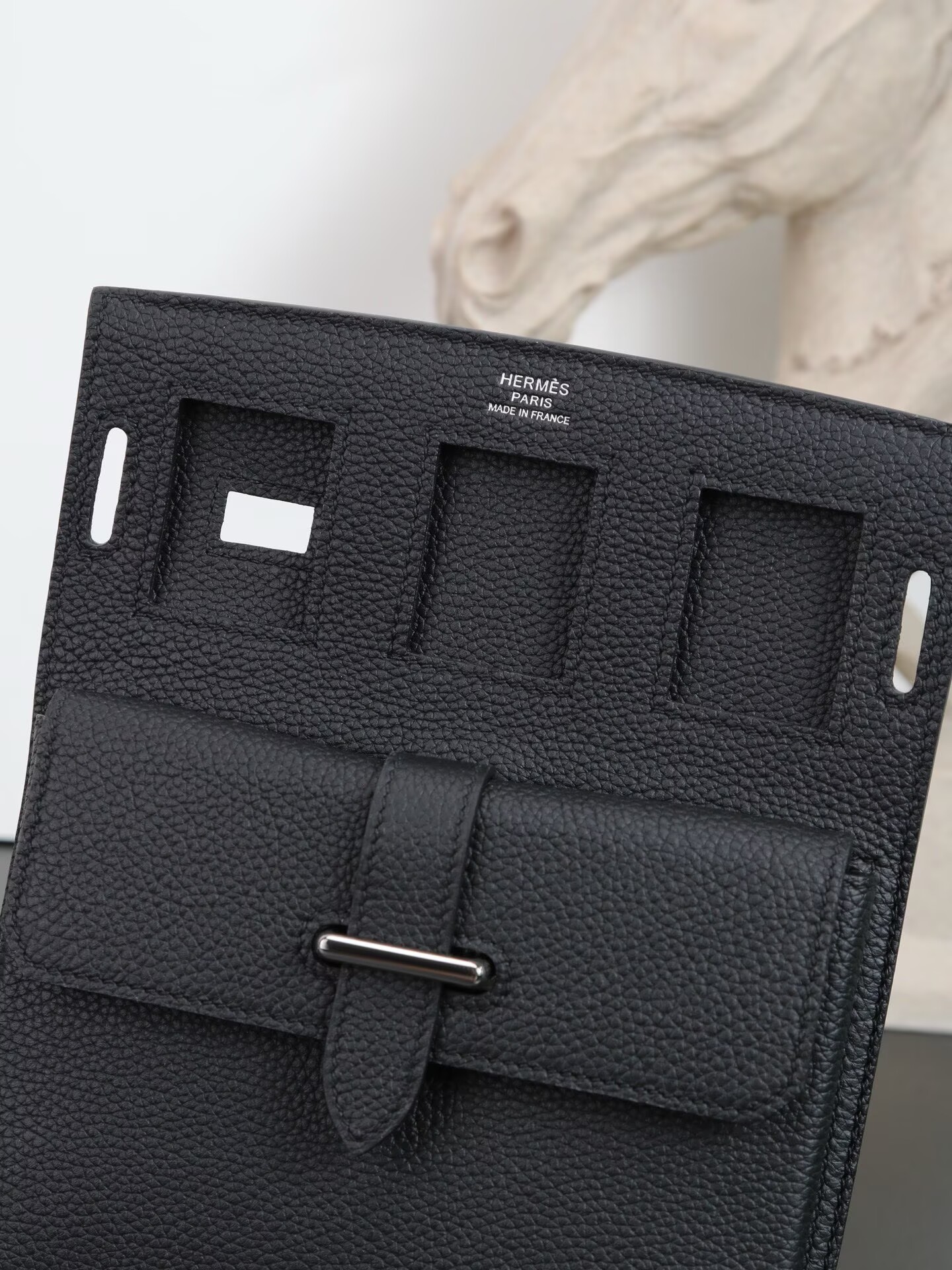 Hermes  HAC A DOS Original Togo Leather Chest Bag H60321 Black