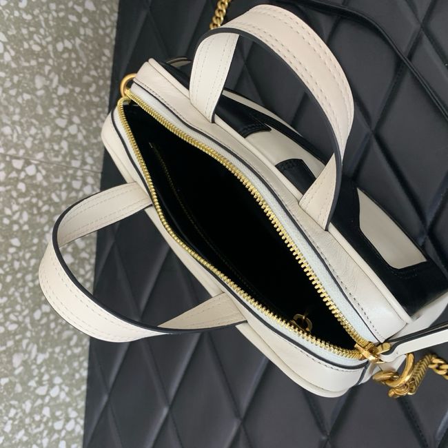 VALENTINO GARAVANI Loco Calf leather bag 0015 black&white