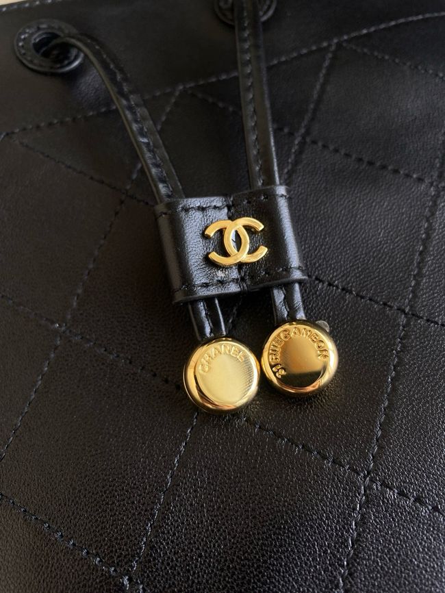Chanel Calfskin Bucket Bag AS6584 black Chanel Calfskin Bucket Bag AS6584 black
