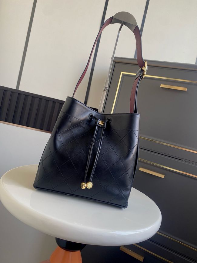 Chanel Calfskin Bucket Bag AS6584 black Chanel Calfskin Bucket Bag AS6584 black