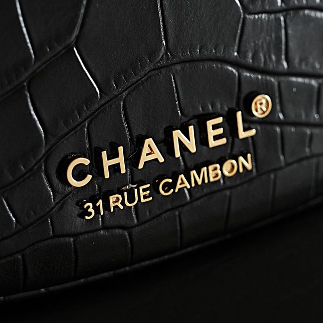 Chanel Shoulder Bags Crocodile Embossed 68011 black