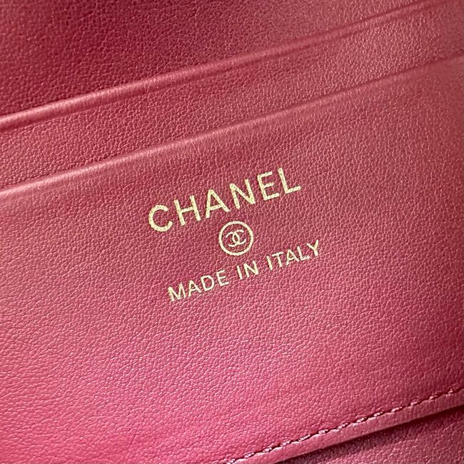 Chanel Vanity with Chain Crocodile Embossed AP5195 black