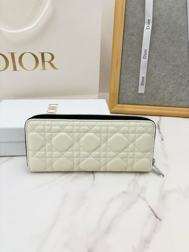 LADY DIOR LOTUS WALLET CANNAGE LAMBSKIN S2600 Beige