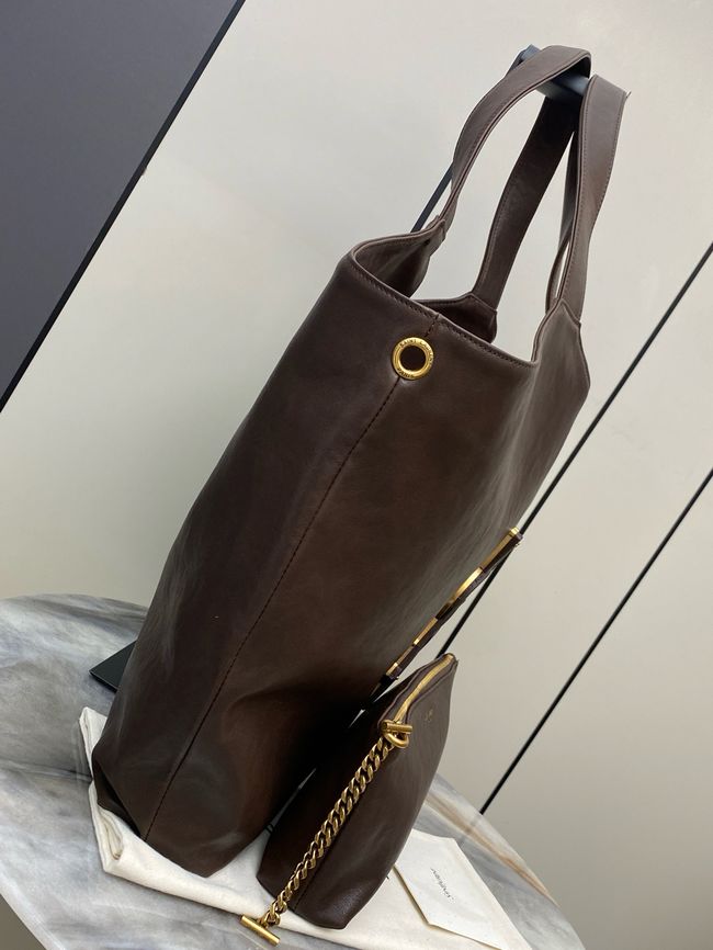 Yves Saint Laurent ICARE MAXI SHOPPING BAG 698651 dark brown
