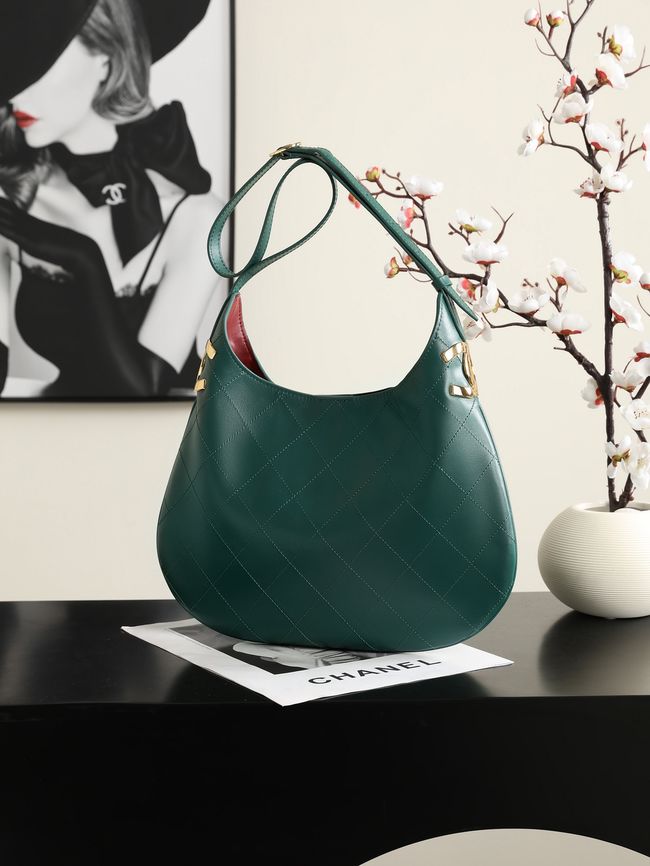 Chanel Calfskin Shoulder Bag AS6478 green