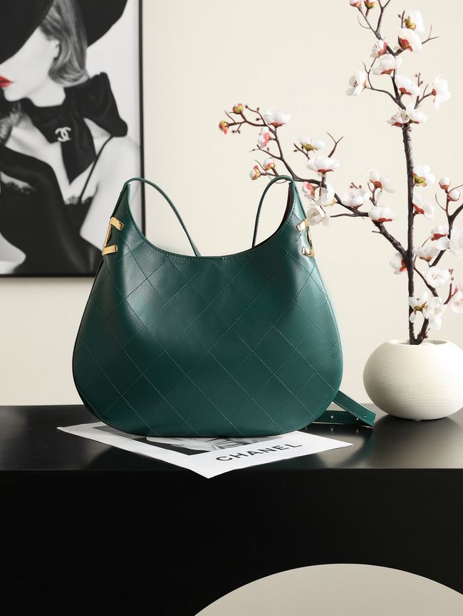 Chanel Calfskin Shoulder Bag AS6478 green