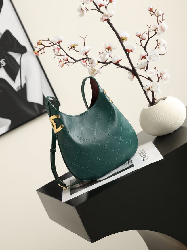 Chanel Calfskin Shoulder Bag AS6479 green