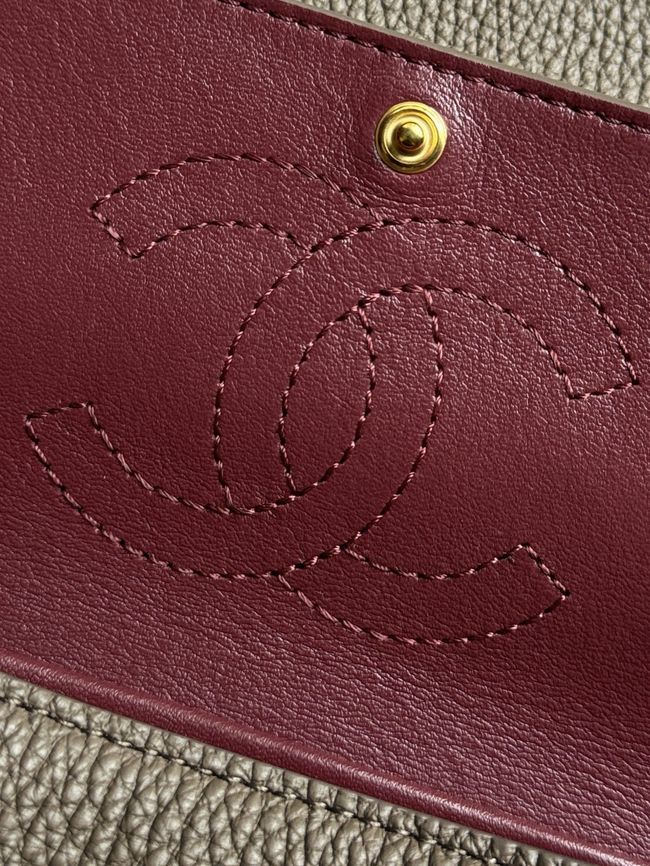 Chanel Mini Flap Bag AS6573 dark gray&gold-Tone Metal