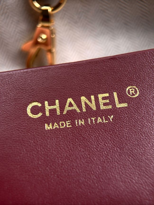 Chanel Small Shopping Bag AS6200 Burgundy