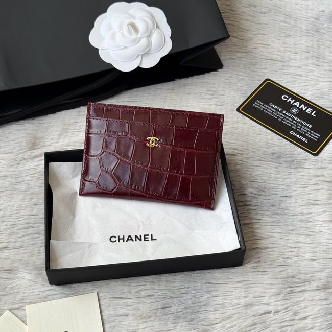 Chanel Card Holder AP5397 Burgundy