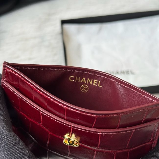 Chanel Card Holder AP5397 Burgundy