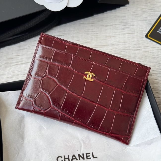 Chanel Card Holder AP5397 Burgundy