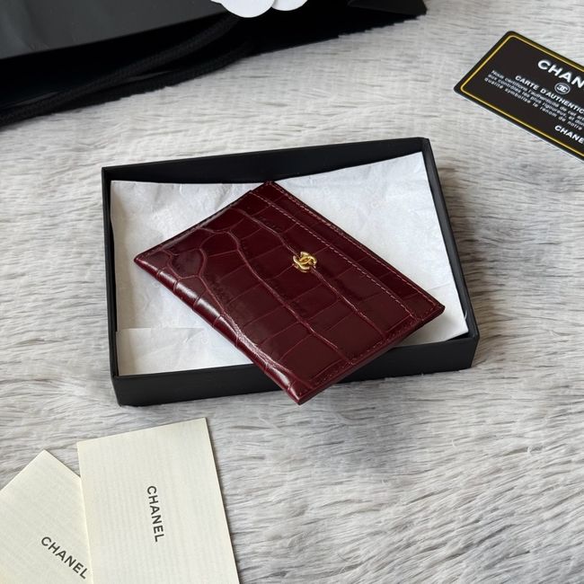 Chanel Card Holder AP5397 Burgundy