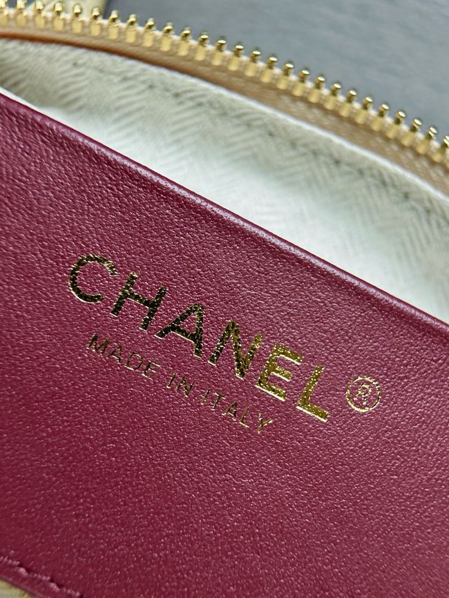 Chanel Clutch with Leather Strap AP5528 Burgundy