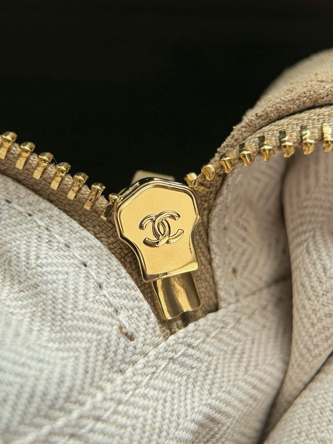 Chanel Suede Calfskin Camera Case AS6443 Dark Beige