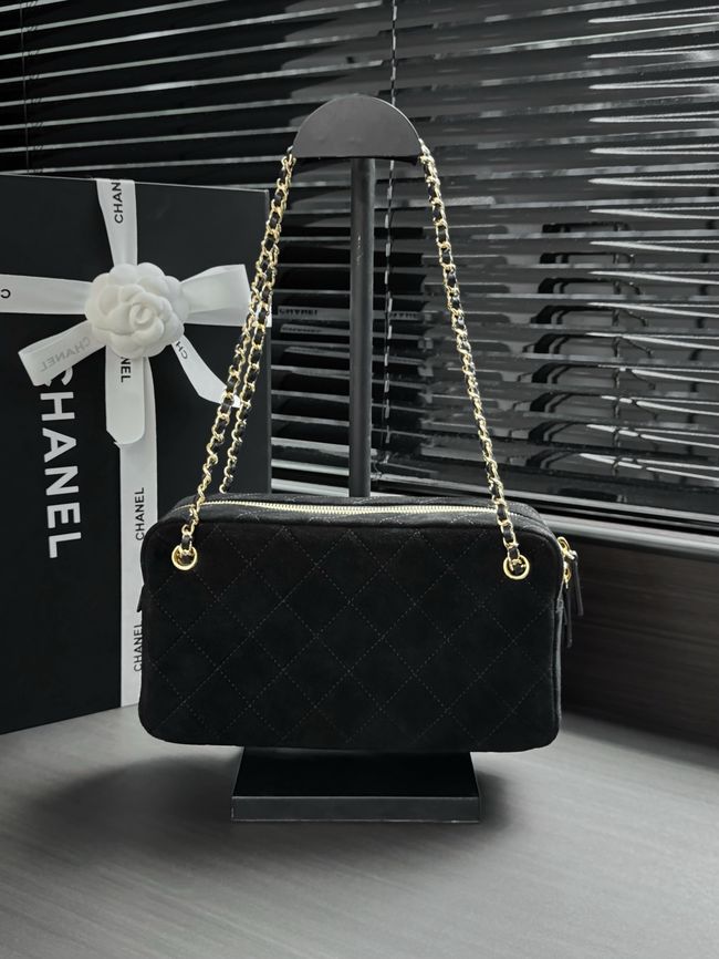 Chanel Suede Calfskin Camera Case AS6443 black