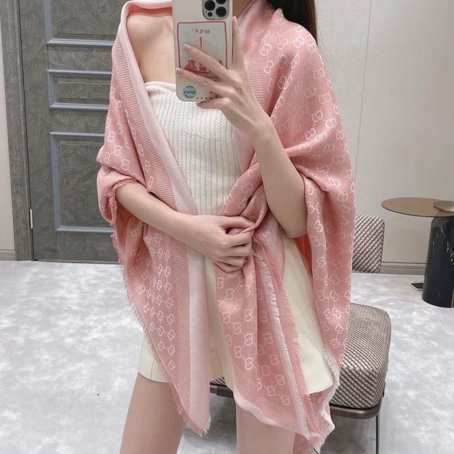 Gucci Shawl Wool Silk and Cotton 06389-4