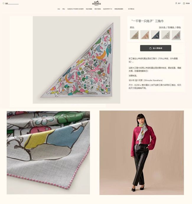 Hermes cashmere scarf H251527-3
