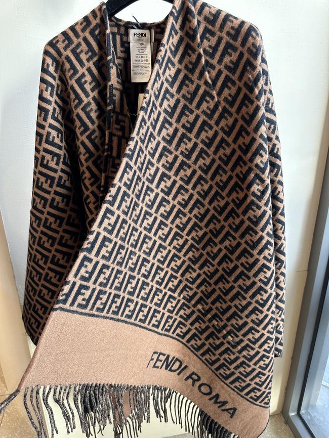 Fendi Shawl Wool Silk and Cotton 06389-1