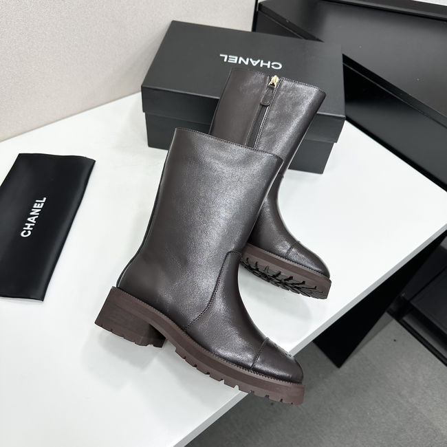 Chanel Mid-Calf Boots Shiny Calfskin 65289-2
