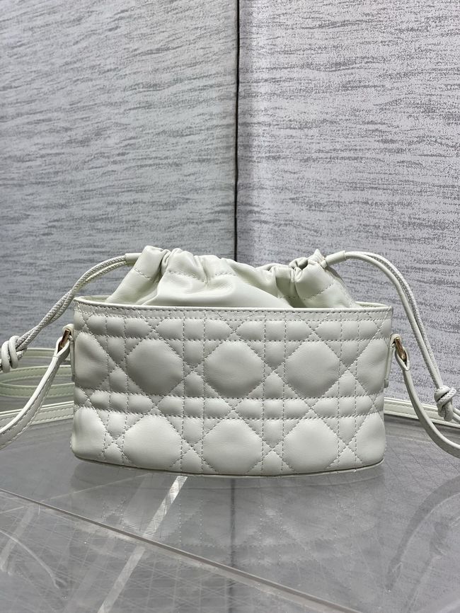 Dior Adiorable Mini Bucket Bag Cannage Lambskin S2426 Cream