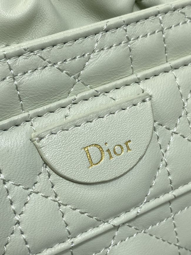 Dior Adiorable Mini Bucket Bag Cannage Lambskin S2426 Cream