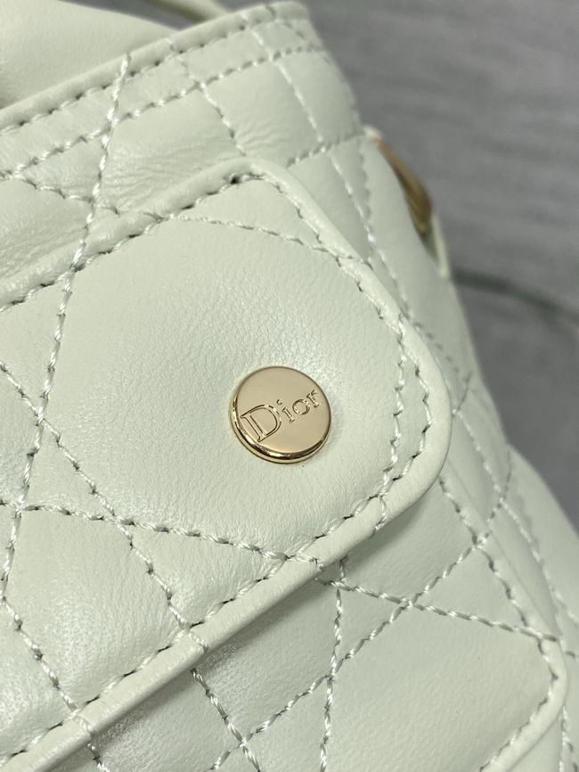 Dior Adiorable Mini Bucket Bag Cannage Lambskin S2426 Cream