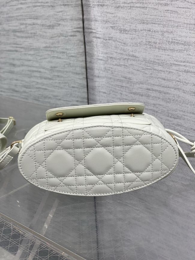 Dior Adiorable Mini Bucket Bag Cannage Lambskin S2426 Cream