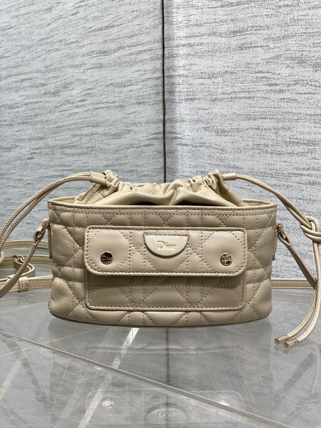 Dior Adiorable Mini Bucket Bag Cannage Lambskin S2426 Trench