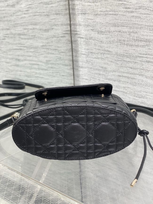 Dior Adiorable Mini Bucket Bag Cannage Lambskin S2426 black