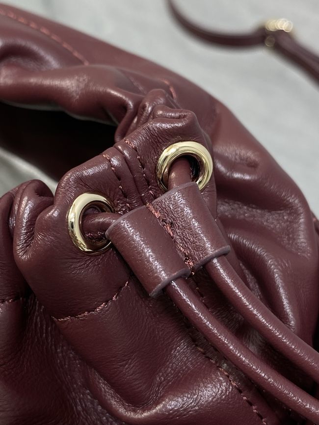 Dior Adiorable Mini Bucket Bag Cannage Lambskin S2426 burgundy